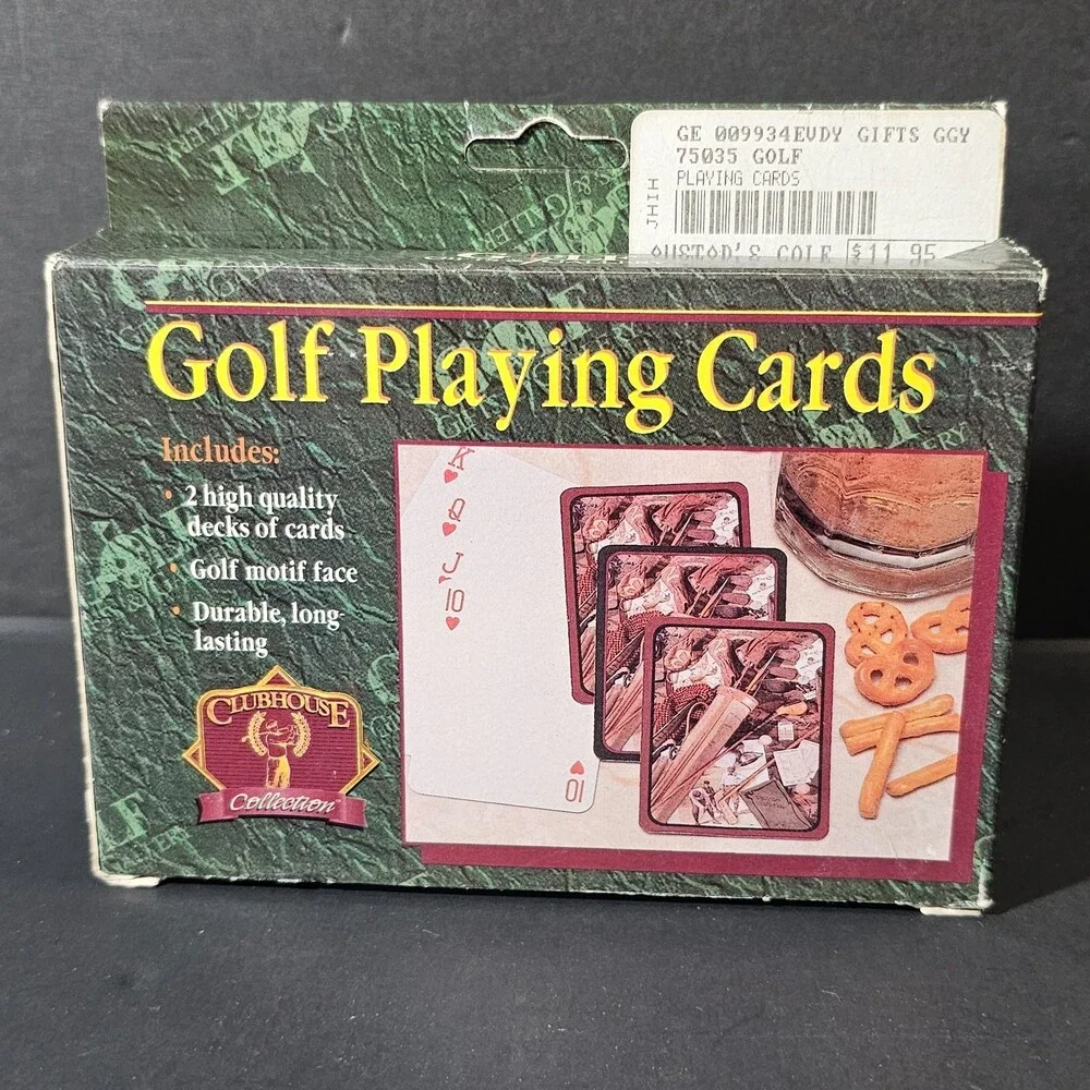 New Sealed Golf Playing Cards, 2 Decks, Open Box
